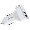USAMS φορτιστής αυτοκινήτου C13, 2x USB, 2.1A, λευκός | Αξεσουάρ κινητών | elabstore.gr