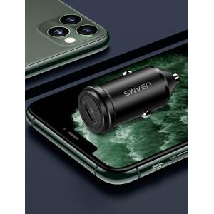 USAMS φορτιστής αυτοκινήτου C14, 1x type-C, 3A 18W, μεταλλικός, μαύρος | eLabstore.gr USAMS φορτιστής αυτοκινήτου C14, 1x type-C, 3A 18W, μεταλλικός, μαύρος | Αξεσουάρ κινητών | elabstore.gr