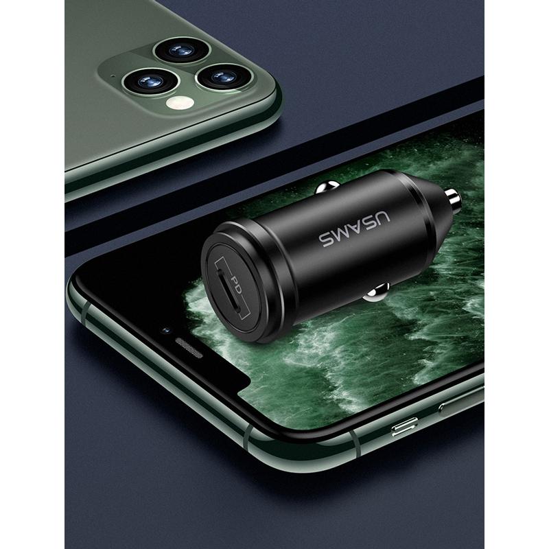 USAMS φορτιστής αυτοκινήτου C14, 1x type-C, 3A 18W, μεταλλικός, μαύρος | eLabstore.gr USAMS φορτιστής αυτοκινήτου C14, 1x type-C, 3A 18W, μεταλλικός, μαύρος | Αξεσουάρ κινητών | elabstore.gr