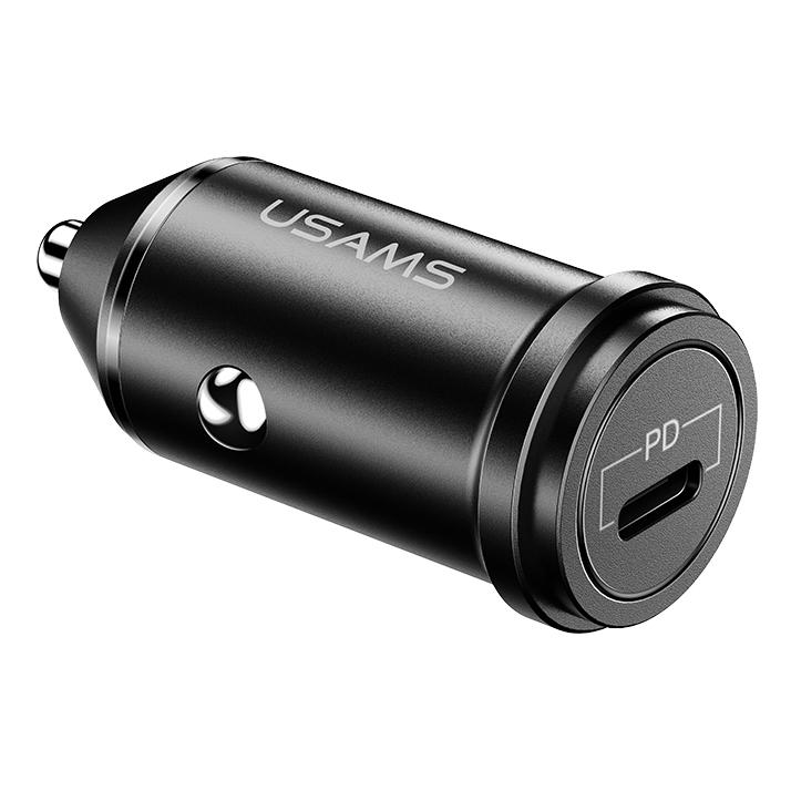 USAMS φορτιστής αυτοκινήτου C14, 1x type-C, 3A 18W, μεταλλικός, μαύρος | eLabstore.gr USAMS φορτιστής αυτοκινήτου C14, 1x type-C, 3A 18W, μεταλλικός, μαύρος | Αξεσουάρ κινητών | elabstore.gr