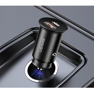 USAMS φορτιστής αυτοκινήτου C15, USB & type-C, 5A, μεταλλικός, μαύρος | eLabstore.gr USAMS φορτιστής αυτοκινήτου C15, USB & type-C, 5A, μεταλλικός, μαύρος | Αξεσουάρ κινητών | elabstore.gr