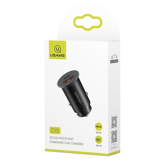 USAMS φορτιστής αυτοκινήτου C15, USB & type-C, 5A, μεταλλικός, μαύρος | eLabstore.gr USAMS φορτιστής αυτοκινήτου C15, USB & type-C, 5A, μεταλλικός, μαύρος | Αξεσουάρ κινητών | elabstore.gr