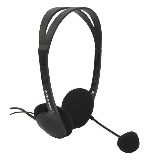 ESPERANZA Headphones με μικρόφωνο Scherzo EH102, 2x 3.5mm, 2.5m, μαύρα | eLabstore.gr ESPERANZA Headphones με μικρόφωνο Scherzo EH102, 2x 3.5mm, 2.5m, μαύρα | Συνοδευτικά PC | elabstore.gr