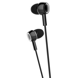 USAMS earphones με μικρόφωνο EP-12, 10mm, 1.2m, μαύρα | Αξεσουάρ κινητών | elabstore.gr