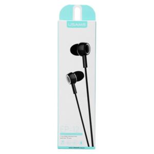 USAMS earphones με μικρόφωνο EP-12, 10mm, 1.2m, μαύρα | Αξεσουάρ κινητών | elabstore.gr