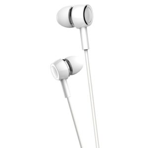 USAMS earphones με μικρόφωνο EP-12, 10mm, 1.2m, λευκά | Αξεσουάρ κινητών | elabstore.gr