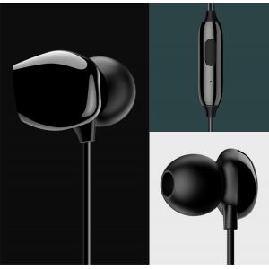 USAMS earphones με μικρόφωνο EP-28, 9mm, 3.5mm, 1.2m, μαύρα | Αξεσουάρ κινητών | elabstore.gr