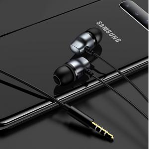 USAMS earphones με μικρόφωνο EP-36, 10mm, 3.5mm, 1.2m, γκρι | Αξεσουάρ κινητών | elabstore.gr