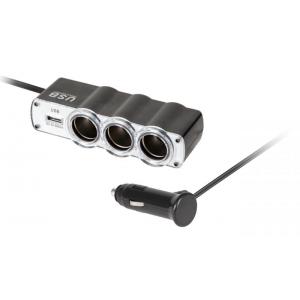 MLIFE splitter πρίζας αυτοκινήτου ML0704, 3 υποδοχές & USB | Gadgets | elabstore.gr