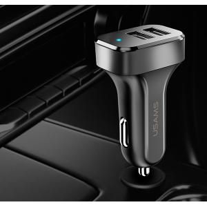 USAMS φορτιστής αυτοκινήτου C13 & καλώδιο type-C, 2x USB, 2.1A, μαύρο | Αξεσουάρ κινητών | elabstore.gr