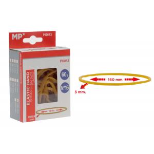 MP λαστιχάκια συσκευασίας PG013 σε κουτί, No16, 3x160mm, 60g | Αναλώσιμα - Είδη Γραφείου | elabstore.gr