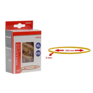 MP λαστιχάκια συσκευασίας PG015 σε κουτί, No20, 5x200mm, 60g | Αναλώσιμα - Είδη Γραφείου | elabstore.gr