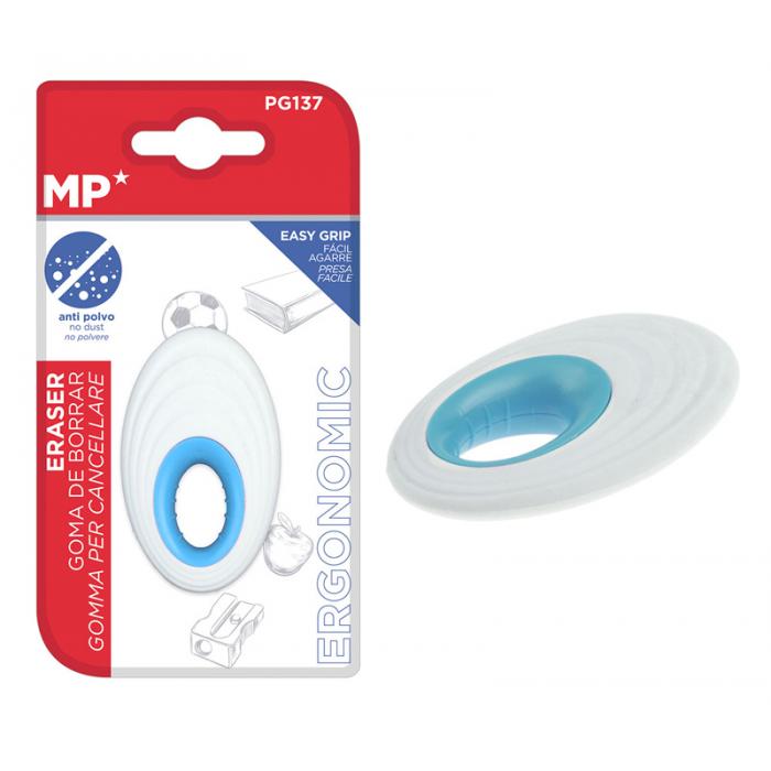 MP γόμα PG137 με εργονομική λαβή, 65 x 38 x 15mm, λευκή-μπλε | Αναλώσιμα - Είδη Γραφείου | elabstore.gr