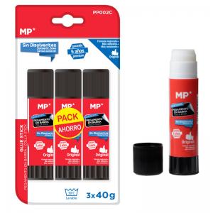 MP κόλλα στικ PP002C, διάφανη, 40g, 3τμχ | Αναλώσιμα - Είδη Γραφείου | elabstore.gr