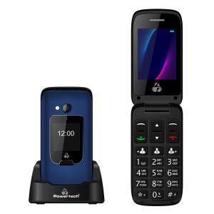 POWERTECH Κινητό Τηλέφωνο Sentry Dual, 2 οθόνες, SOS Call, φακός, μπλε | Mobile Συσκευές | elabstore.gr
