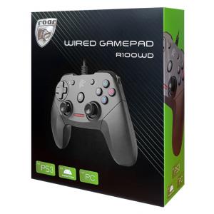 ROAR ενσύρματο gamepad R100WD, με vibration, PC, PS3 & Android TV box | Συνοδευτικά PC | elabstore.gr