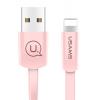 USAMS Καλώδιο USB σε Lightning US-SJ199, 1.2m, ροζ | Αξεσουάρ κινητών | elabstore.gr