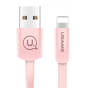 USAMS Καλώδιο USB σε Lightning US-SJ199, 1.2m, ροζ | Αξεσουάρ κινητών | elabstore.gr