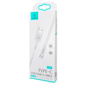 USAMS Καλώδιο USB σε Type-C US-SJ200, 1.2m, λευκό | Αξεσουάρ κινητών | elabstore.gr