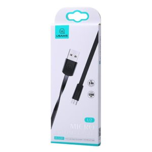 USAMS Καλώδιο USB σε Micro USB US-SJ201, 1.2m, μαύρο | Αξεσουάρ κινητών | elabstore.gr