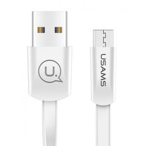 USAMS Καλώδιο USB σε Micro USB US-SJ201, 1.2m, λευκό | Αξεσουάρ κινητών | elabstore.gr