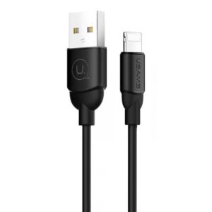USAMS Καλώδιο USB σε Lightning US-SJ245, Ice-Cream, 1m, μαύρο | Αξεσουάρ κινητών | elabstore.gr