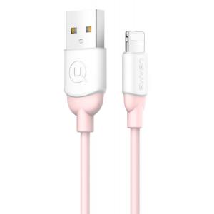 USAMS Καλώδιο USB σε Lightning US-SJ245, Ice-Cream, 1m, ροζ | Αξεσουάρ κινητών | elabstore.gr