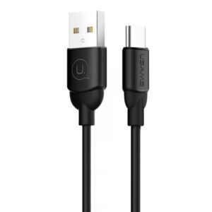 USAMS Καλώδιο USB σε Type-C US-SJ246, Ice-Cream, 1m, μαύρο | Αξεσουάρ κινητών | elabstore.gr