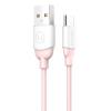 USAMS Καλώδιο USB σε Type-C US-SJ246, Ice-Cream , 1m, ροζ | Αξεσουάρ κινητών | elabstore.gr