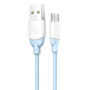 USAMS Καλώδιο USB σε Micro USB US-SJ247-BL, Ice-Cream , 1m, μπλε | Αξεσουάρ κινητών | elabstore.gr