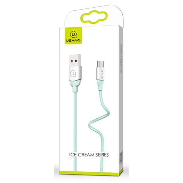 USAMS Καλώδιο USB σε Micro USB US-SJ247, Ice-Cream , 1m, πράσινο | eLabstore.gr USAMS Καλώδιο USB σε Micro USB US-SJ247, Ice-Cream , 1m, πράσινο | Αξεσουάρ κινητών | elabstore.gr