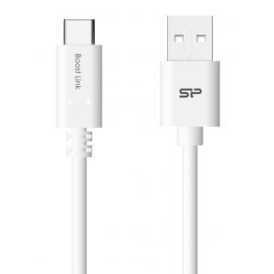 SILICON POWER καλώδιο USB σε USB Type-C LK10AC, 2.4A, QC 3.0, 1m, μαύρο | Αξεσουάρ κινητών | elabstore.gr
