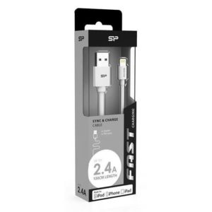 SILICON POWER καλώδιο USB σε Lightning LK10AL, 2.4A, QC 3.0, 1m, μαύρο | Αξεσουάρ κινητών | elabstore.gr