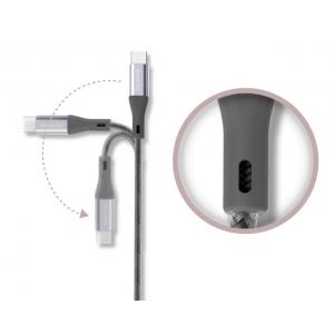 SILICON POWER καλώδιο USB σε Micro USB LK30AB, 2.4A, QC 3.0, 1m, γκρι | Αξεσουάρ κινητών | elabstore.gr