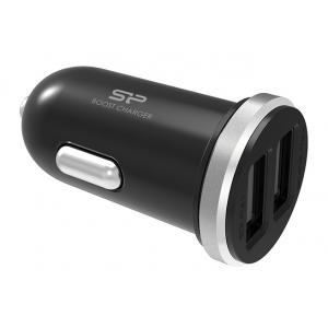 SILICON POWER φορτιστής αυτοκινήτου CC102P, 2x USB, 2.1A, μαύρος | Αξεσουάρ κινητών | elabstore.gr