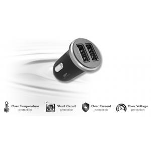SILICON POWER φορτιστής αυτοκινήτου CC102P, 2x USB, 2.1A, μαύρος | eLabstore.gr