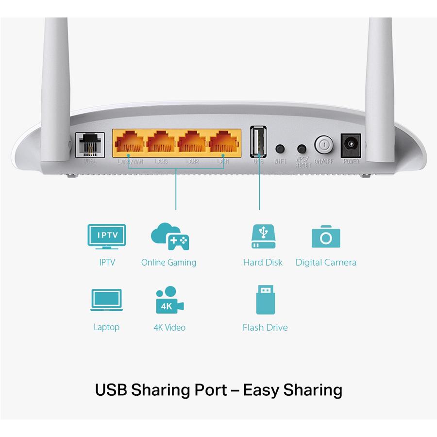 TP-LINK Wireless N Modem Router TD-W9970, 300Mbps, VDSL/ADSL, Ver. 3.0 | eLabstore.gr TP-LINK Wireless N Modem Router TD-W9970, 300Mbps, VDSL/ADSL, Ver. 3.0 - Image 6
