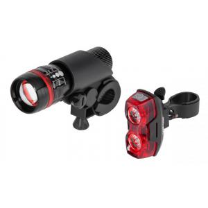 VIPOW σετ φωτισμού ποδηλάτου URZ0910, 1W & 2x 0.5W, μαύρο | Gadgets | elabstore.gr
