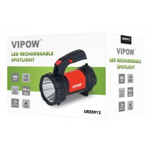VIPOW φακός και λάμπα με χειρολαβή URZ0912, 3W 120 lumen, 2000mAh | Φωτισμός | elabstore.gr