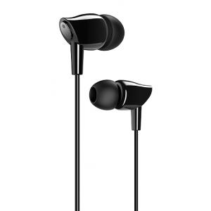 USAMS earphones με μικρόφωνο EP-37, 10mm, 1.2m, μαύρα | Αξεσουάρ κινητών | elabstore.gr