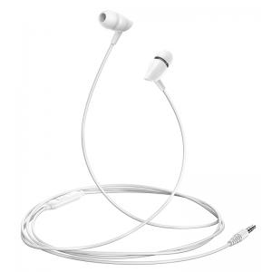 USAMS earphones με μικρόφωνο EP-37, 10mm, 1.2m, λευκά | Αξεσουάρ κινητών | elabstore.gr