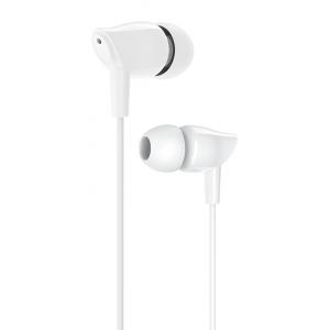 USAMS earphones με μικρόφωνο EP-37, 10mm, 1.2m, λευκά | Αξεσουάρ κινητών | elabstore.gr