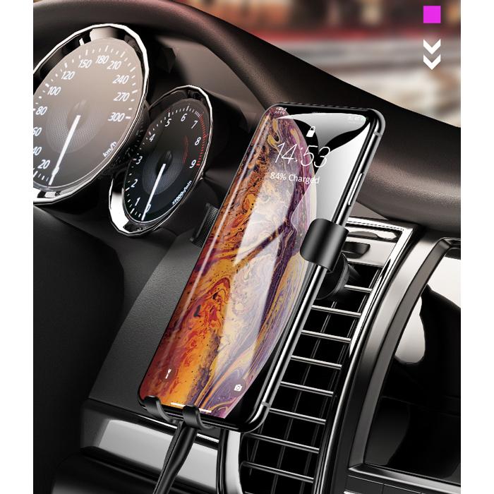 USAMS βάση αεραγωγού αυτοκινήτου Gravity Car Mount US-ZJ052, μαύρη | eLabstore.gr USAMS βάση αεραγωγού αυτοκινήτου Gravity Car Mount US-ZJ052, μαύρη | Αξεσουάρ κινητών | elabstore.gr