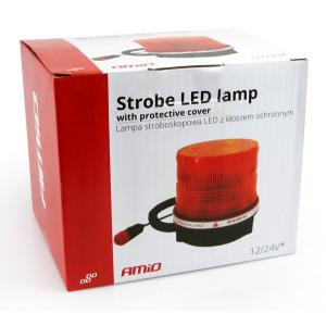 AMIO LED strobe αυτοκινήτου 01276, 12V, 11.5x11.5cm, πορτοκαλί | Gadgets | elabstore.gr