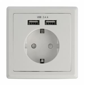 DELOCK Αντάπτορας ρεύματος 11471, 2x USB, 2.4A, λευκός | Τροφοδοσία Ρεύματος | elabstore.gr