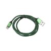 Καλώδιο USB data για iPhone5/iPad με fabric braided επένδυση καλωδίου OMEGA 1m πράσινο | ELABSTORE.GR