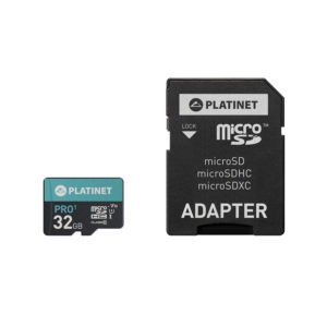 PLATINET microSDHC  SECURE DIGITAL + ADAPTER SD 32GB class10 U1 70MB/s | Περιφερειακά | elabstore.gr