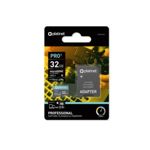 PLATINET microSDHC  SECURE DIGITAL + ADAPTER SD 32GB class10 U1 70MB/s | Περιφερειακά | elabstore.gr
