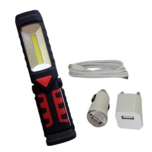 Επαναφορτιζόμενος Φακός Εργασίας  LED 3W COB 300LM με φορτιστές | ELABSTORE.GR