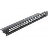 DELOCK Keystone Patch Panel, για 19" rack, 24 ports, μαύρο | Εξοπλισμός IT | elabstore.gr